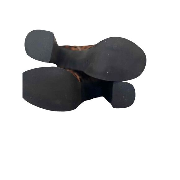 Jeffrey Campbell Womens Tan Leopard Print Lace-Up Platform Boots Size 7M - Picture 5 of 9